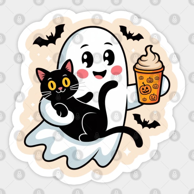 Halloween-Cat Sticker by Creatifly Graphic Tees